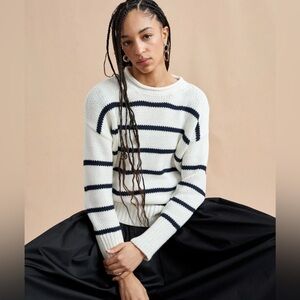 La Ligne Marina sweater white/navy size small
